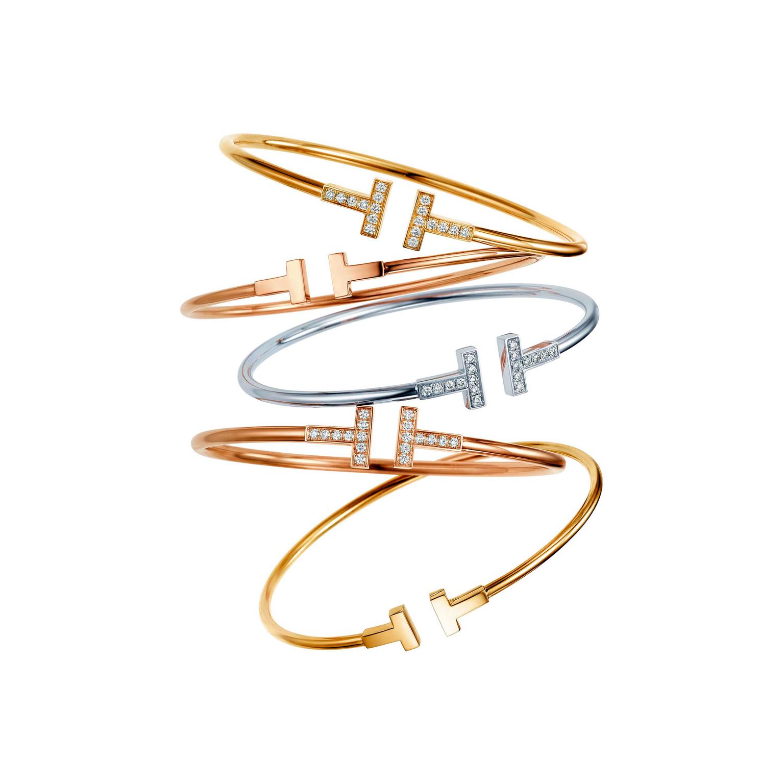 T bracelet in rose gold | Tiffany \u0026 Co 