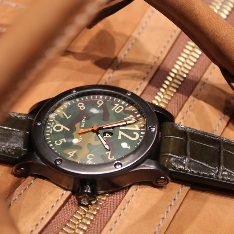 RL67 Safari Grand Date 50mm watch camouflage dial
