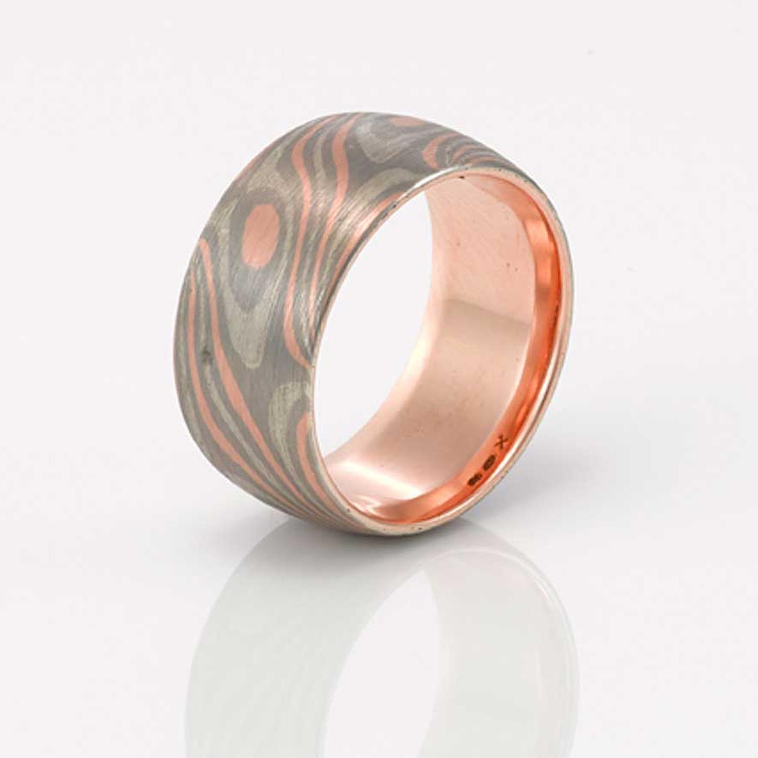 Apollo men's wedding ring in rose gold 