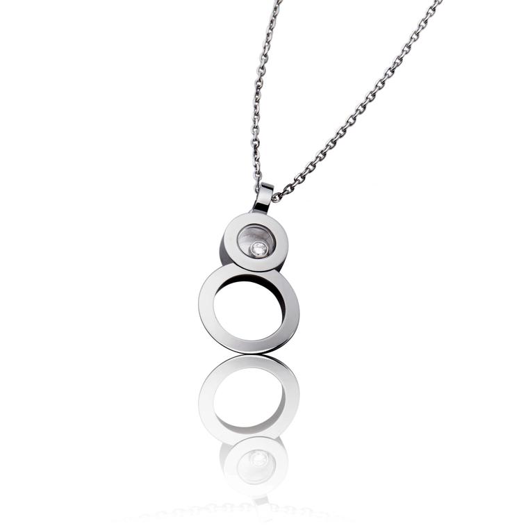 Happy 8 white gold necklace