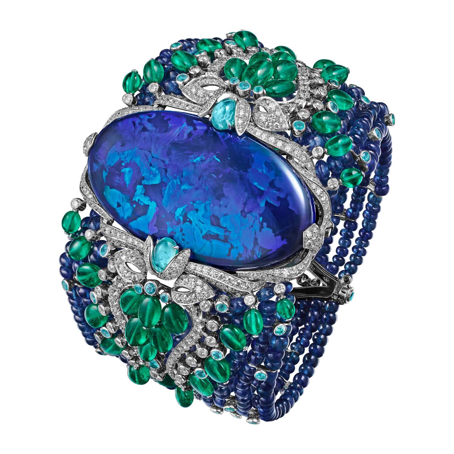 Lagon bracelet with black opal