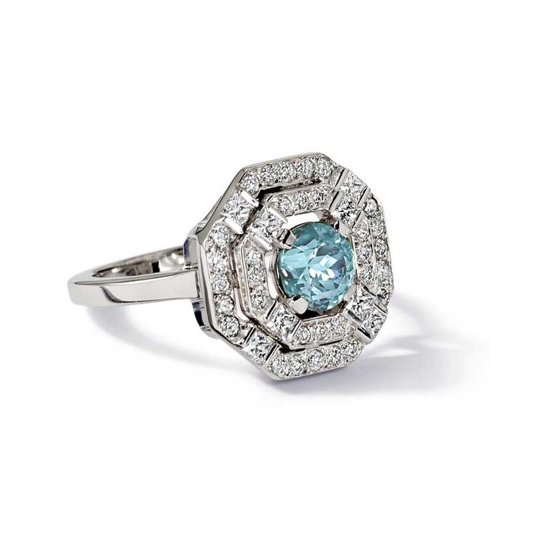 Eloise aquamarine engagement ring