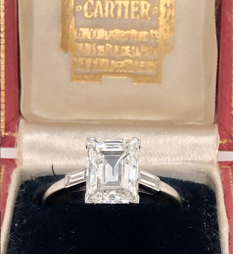 antique cartier engagement ring