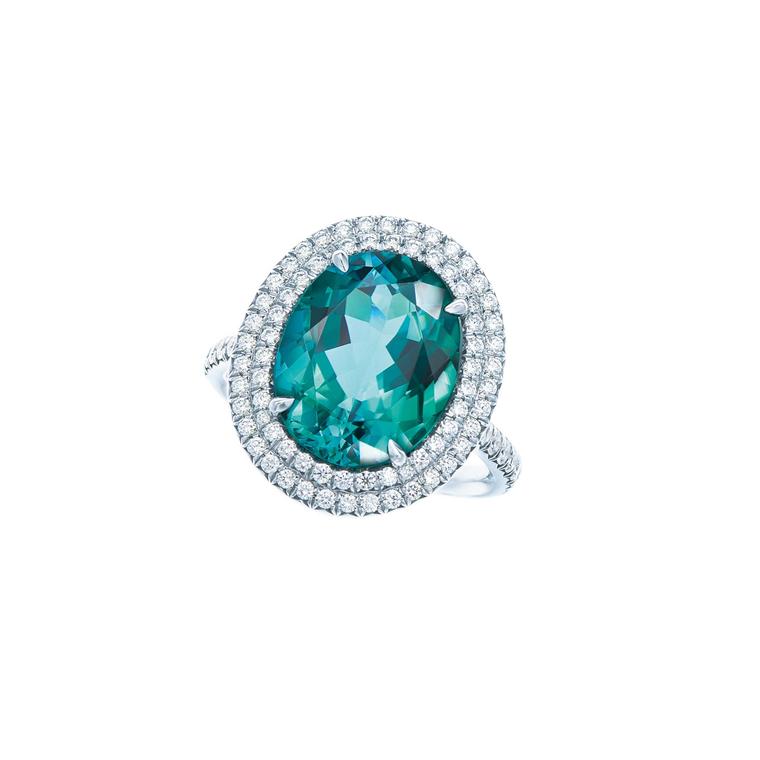 tiffany green diamond ring