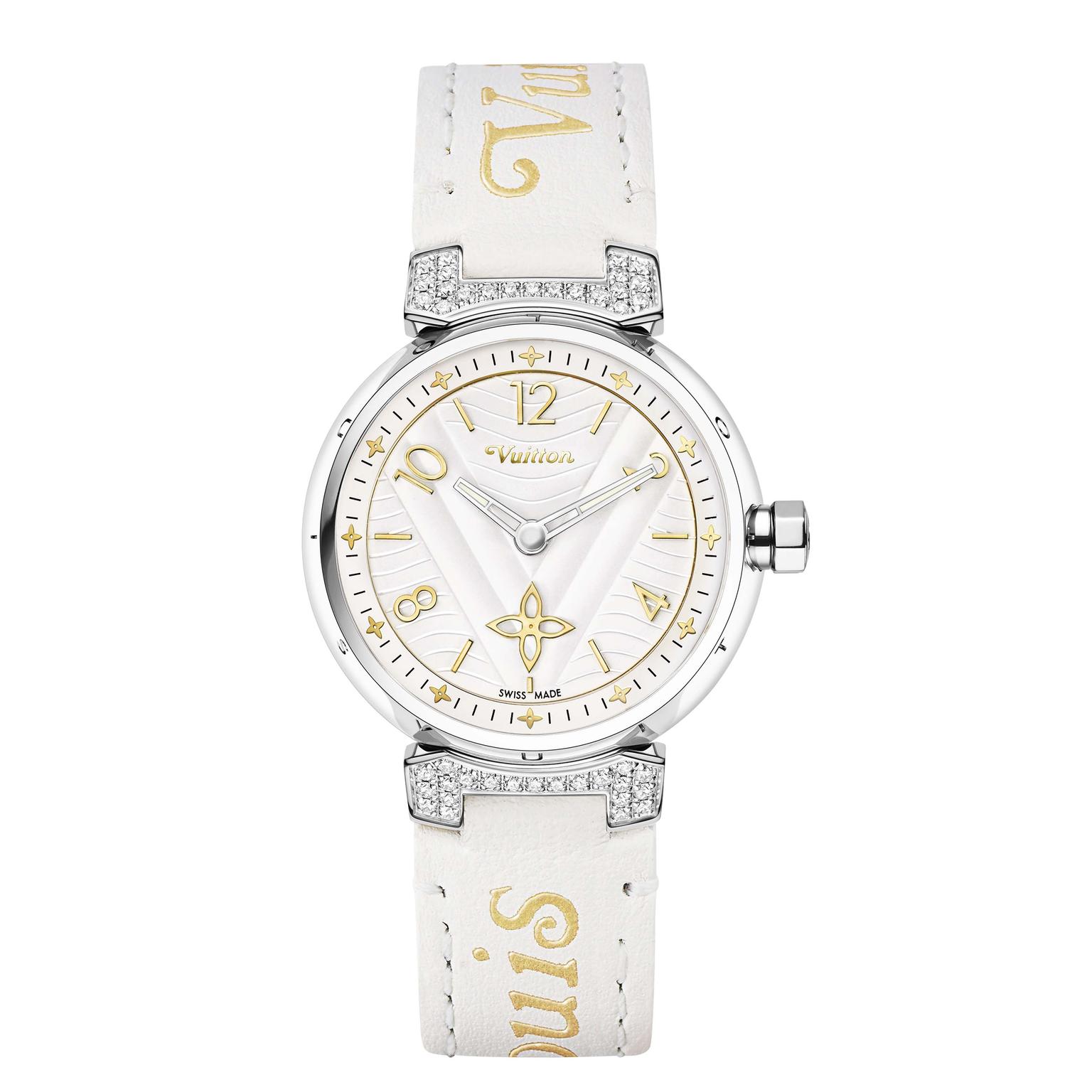 Louis Vuitton Tambour New Wave 34 mm watch with diamonds
