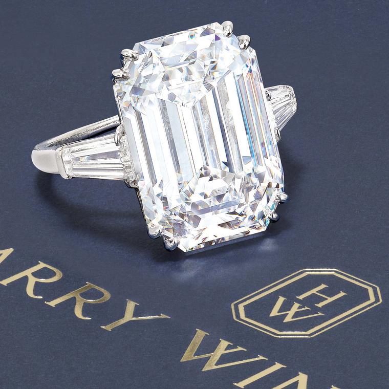 Lot 631: Diamond ring from Harry Winston presented at Phillips Live Auction on 8 July 2020