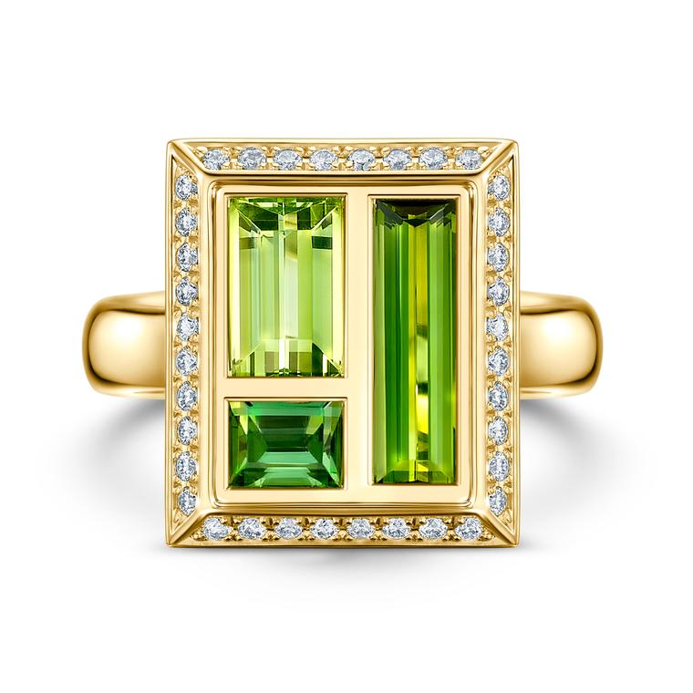 Envy green tourmaline cocktail ring 