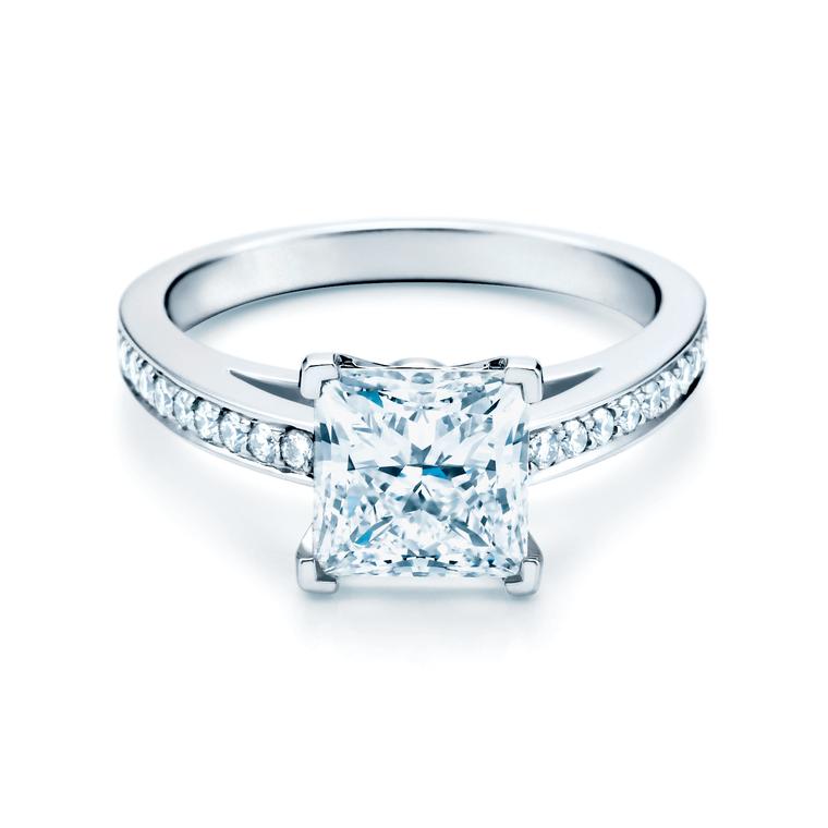 Grace princess cut diamond engagement ring