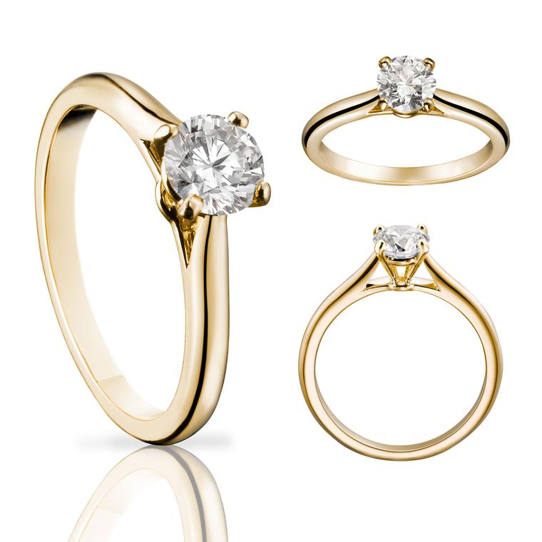 Solitaire 1895 diamond ring in yellow 