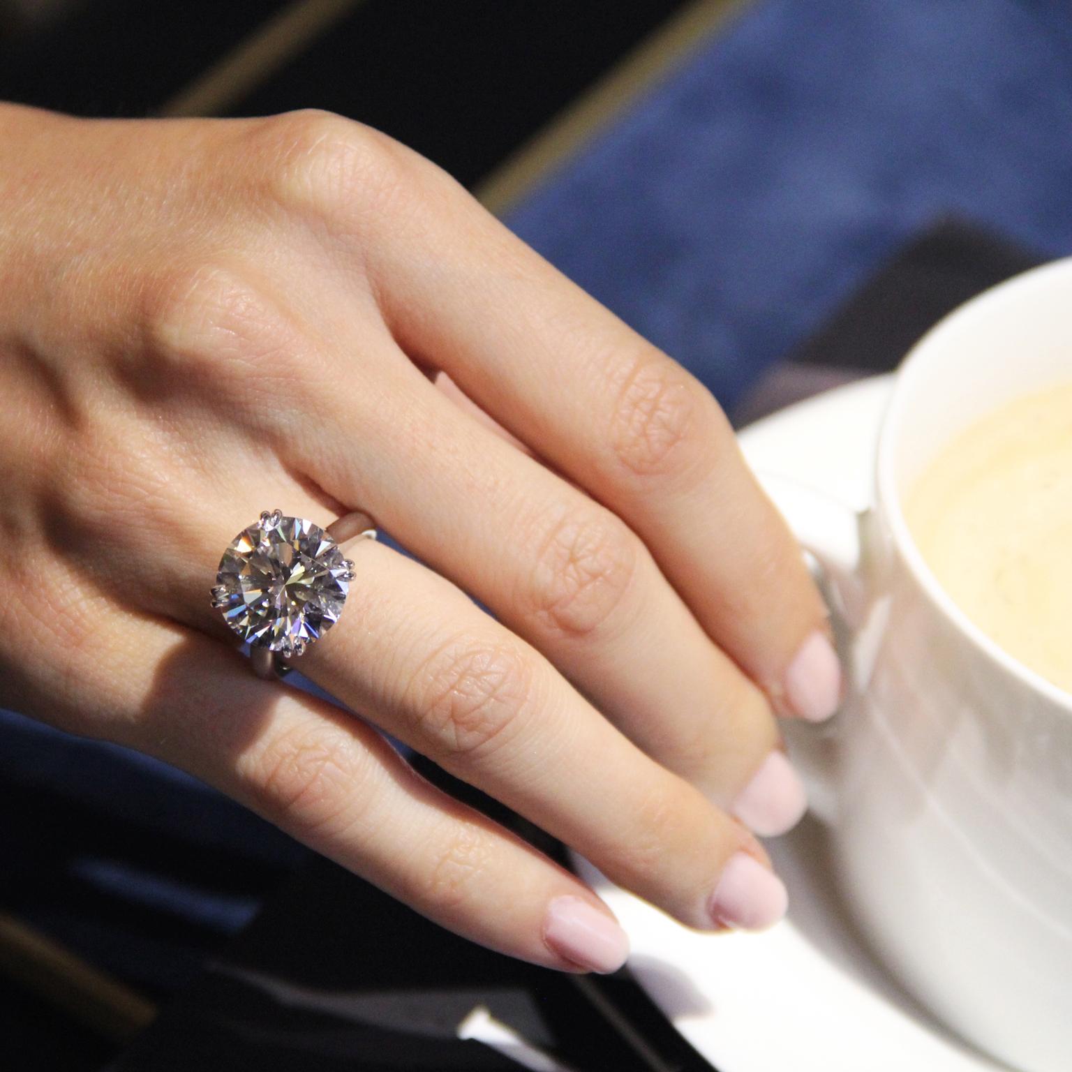 The biggest diamond engagement rings on 