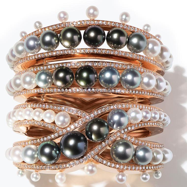 HB-IV Continuum Ombres et Lumière pearl bracelet