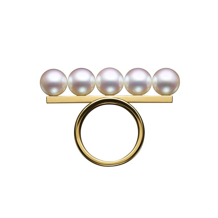 Balance Signature Akoya pearl ring