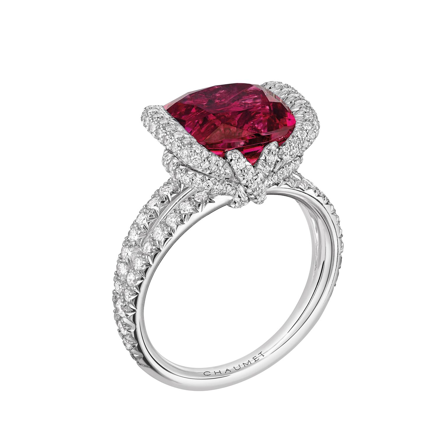 Chaumet Liens d'Amour red tourmaline ring
