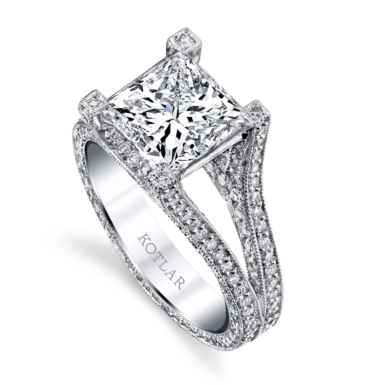 Harry Kotlar Unity princess-cut engagement ring