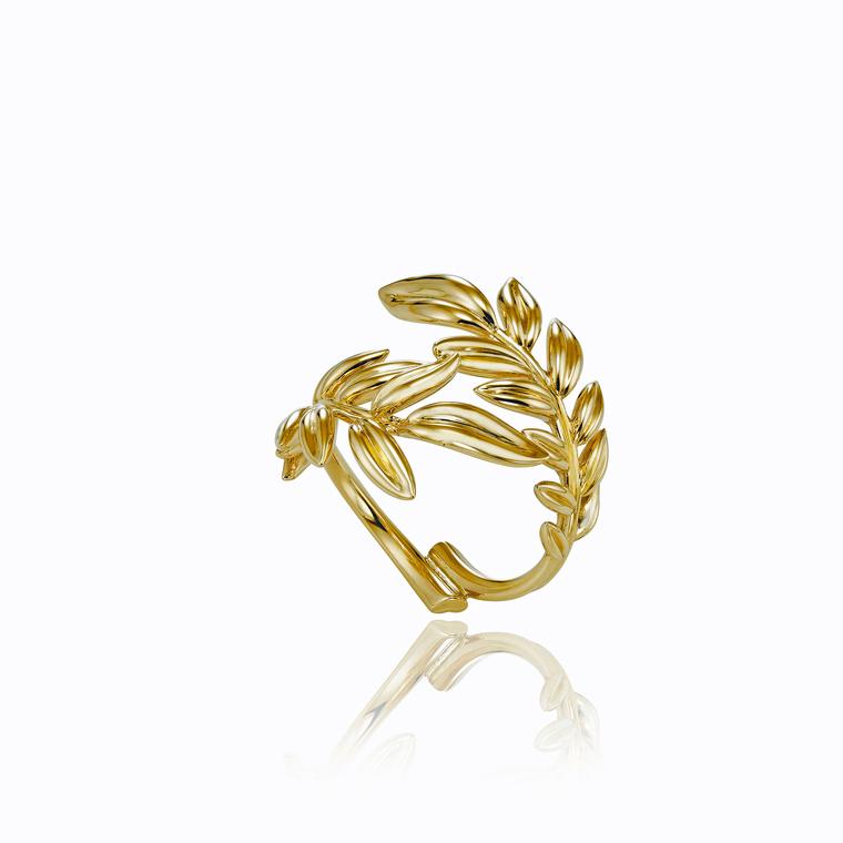 Palme Verte ring in 18ct Fairmined gold