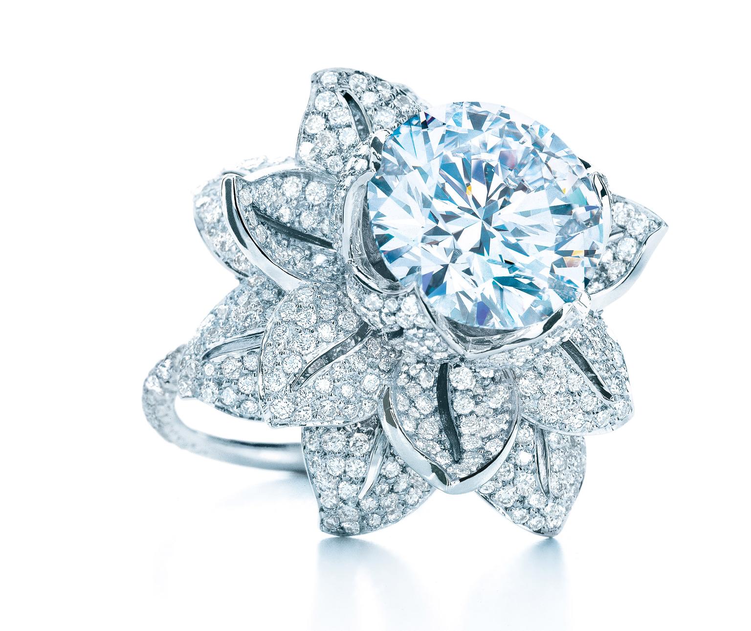 Gatsby diamond flower ring | Tiffany \u0026 