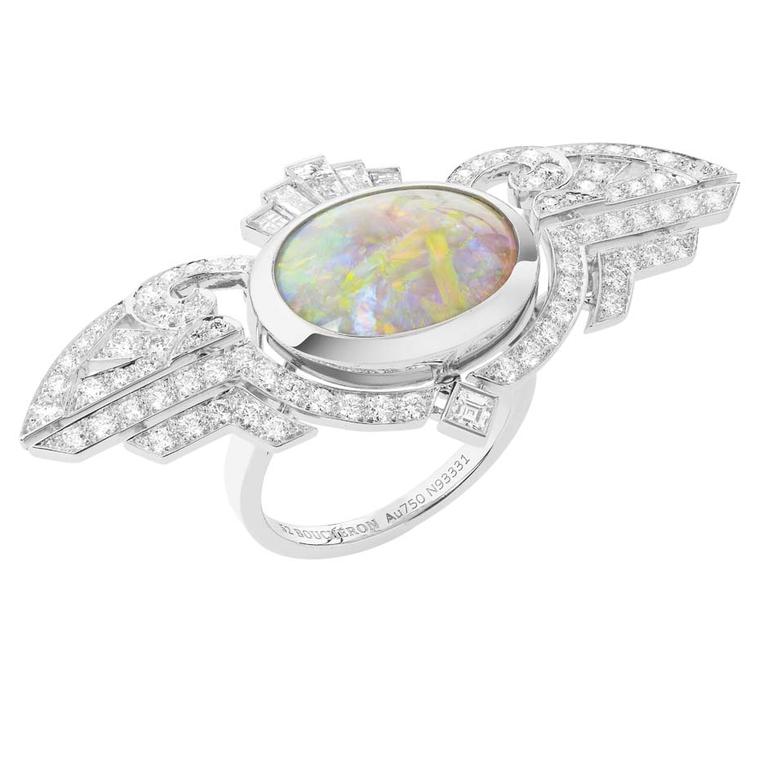 Boucheron's Indian Palace opal and diamond ring, from the French maison's Paris Biennale collection, Fleur des Indes, was inspired by coloured pools of water.