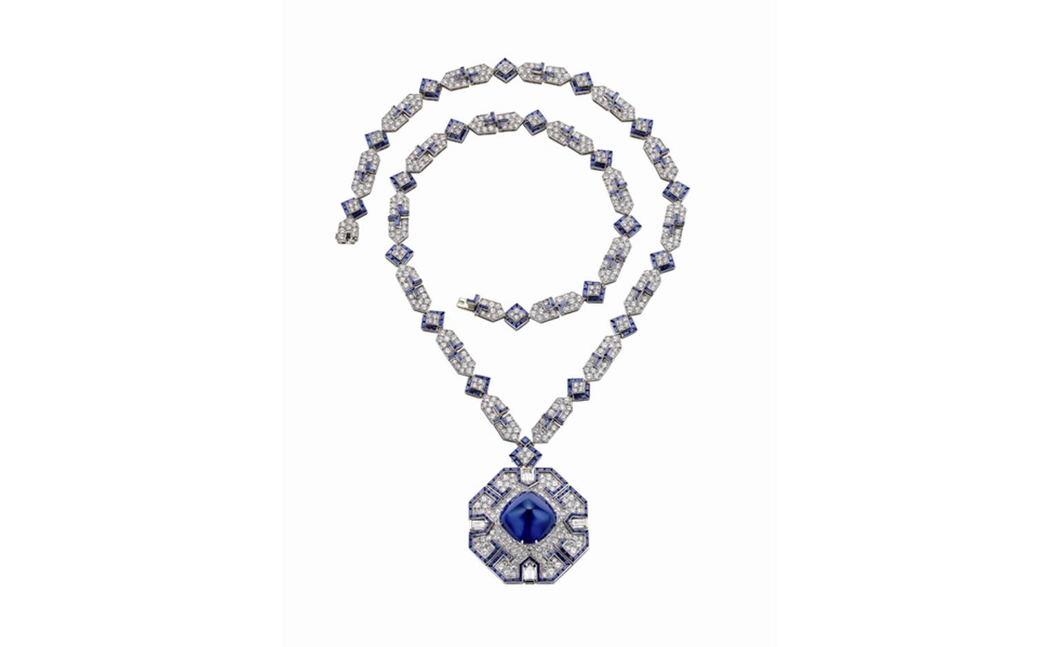 bulgari sapphire and diamond necklace