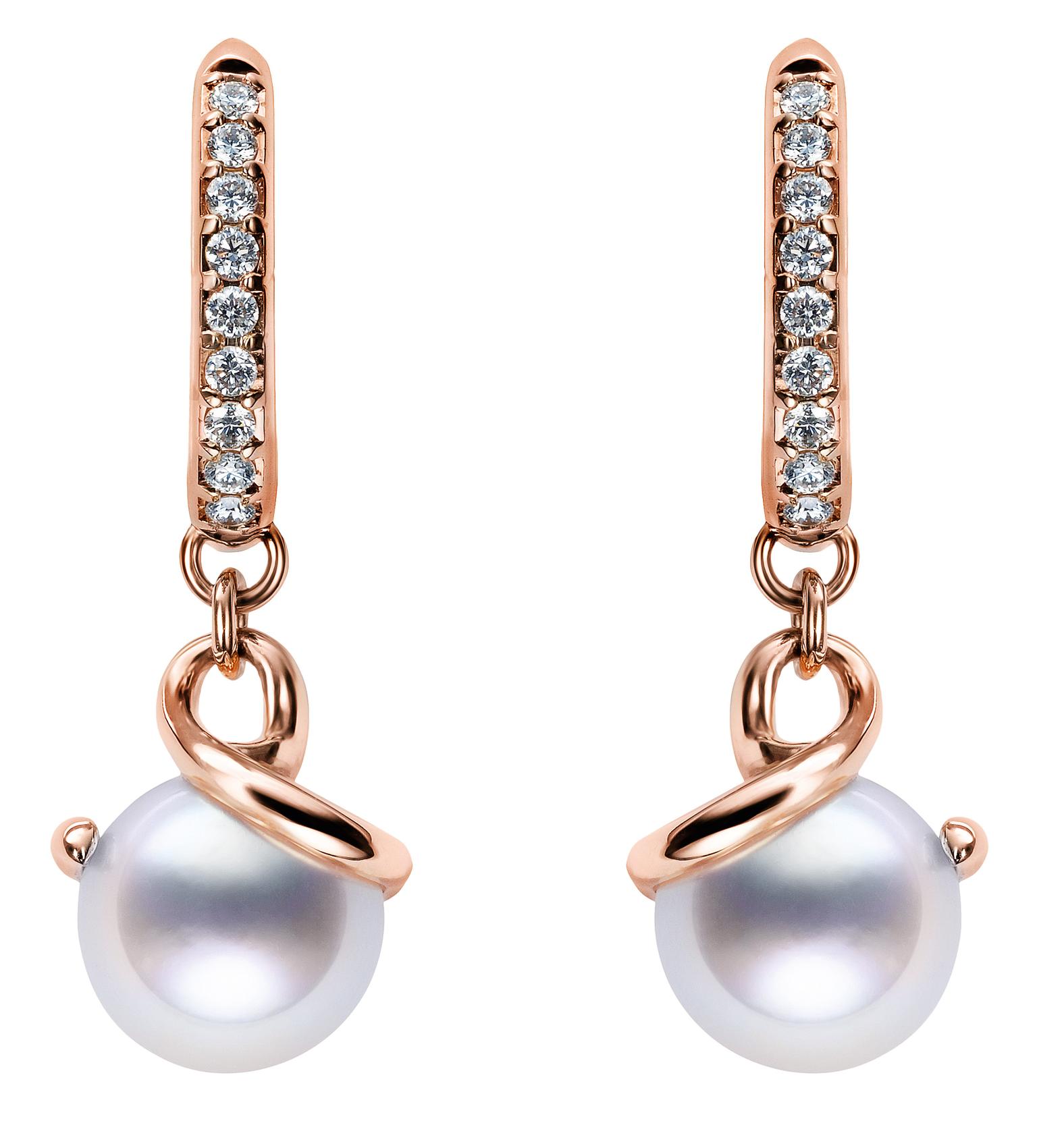 Twist South Sea pearl earrings 