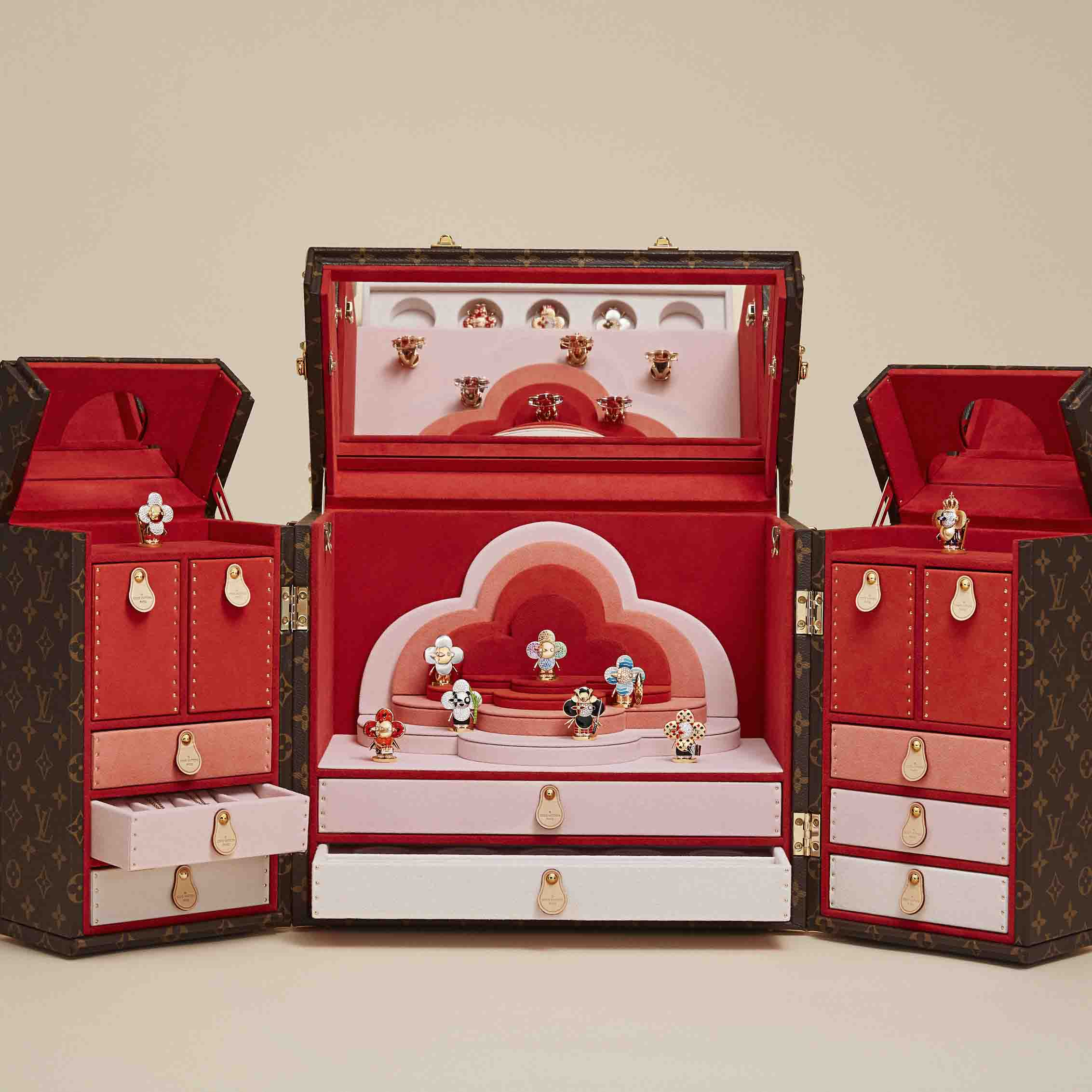 Louis Vuitton LV Paris Trousse Bijoux Jewelry Trunk Box Case