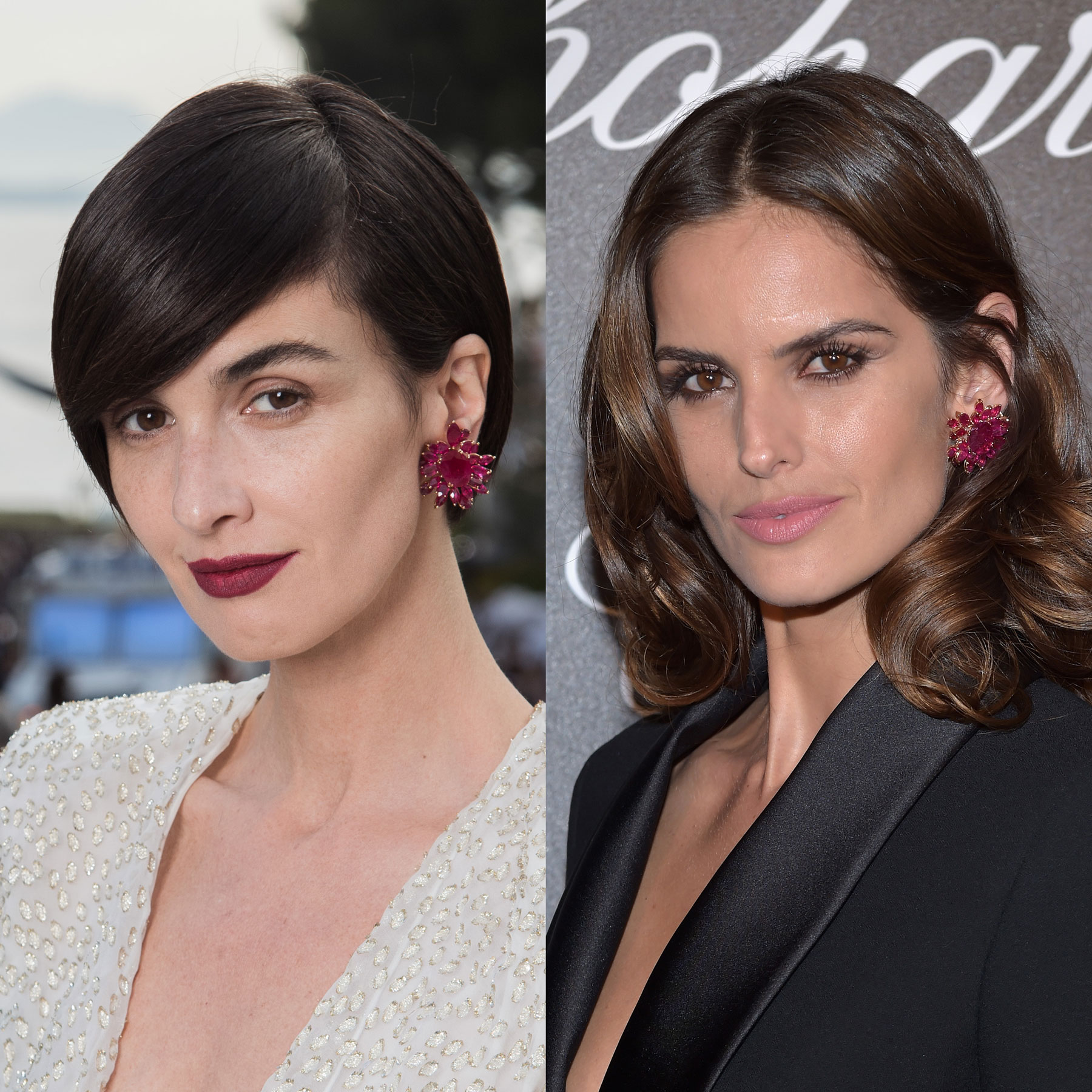 Paz Vega and Izabel Goulart wear the same Chopard ruby