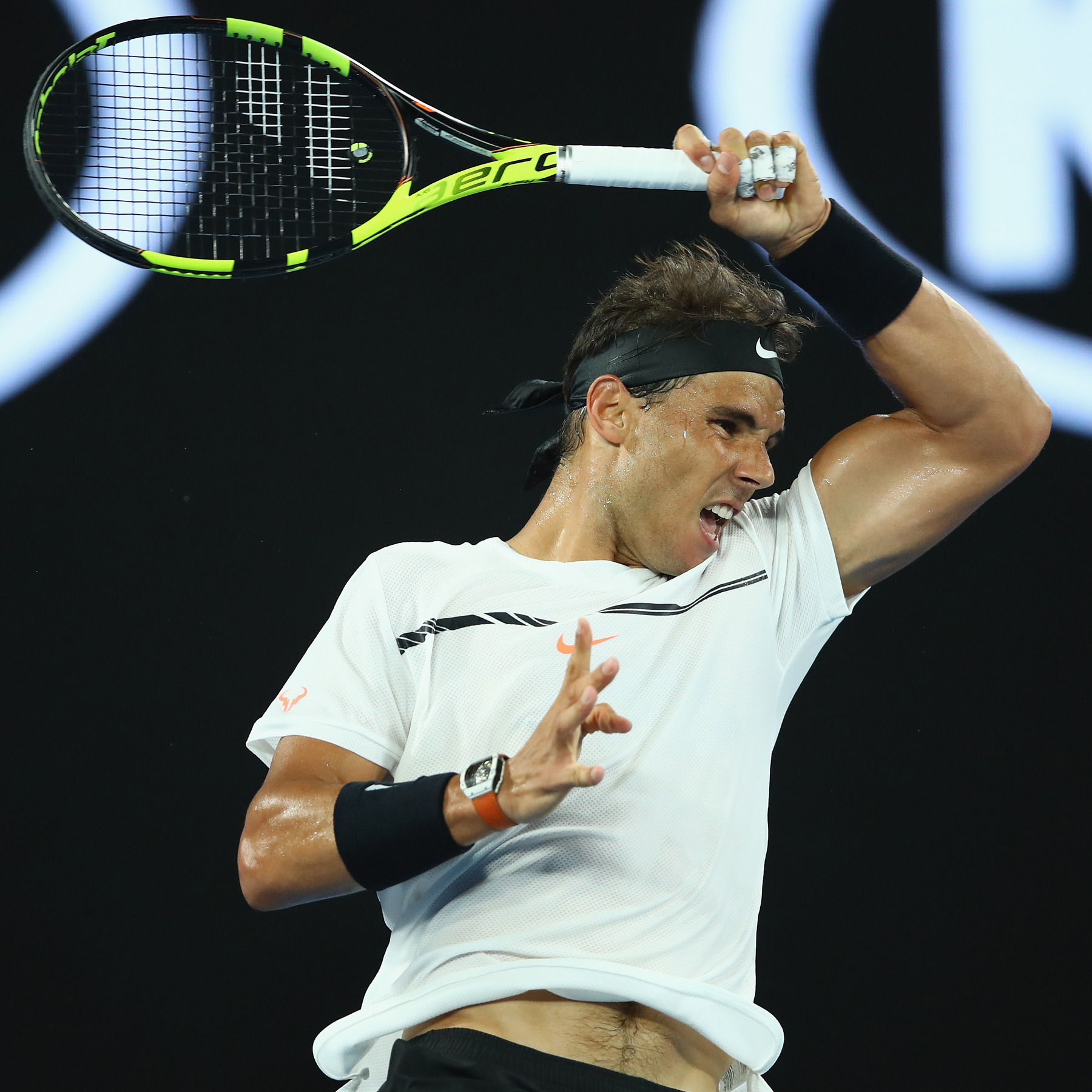 Rafael Nadal wears a Richard Mille watch in the 2017