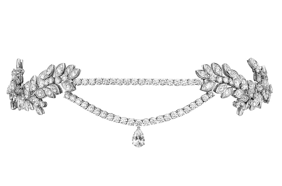 One of a kind Piaget Rose Passion headband in white gold