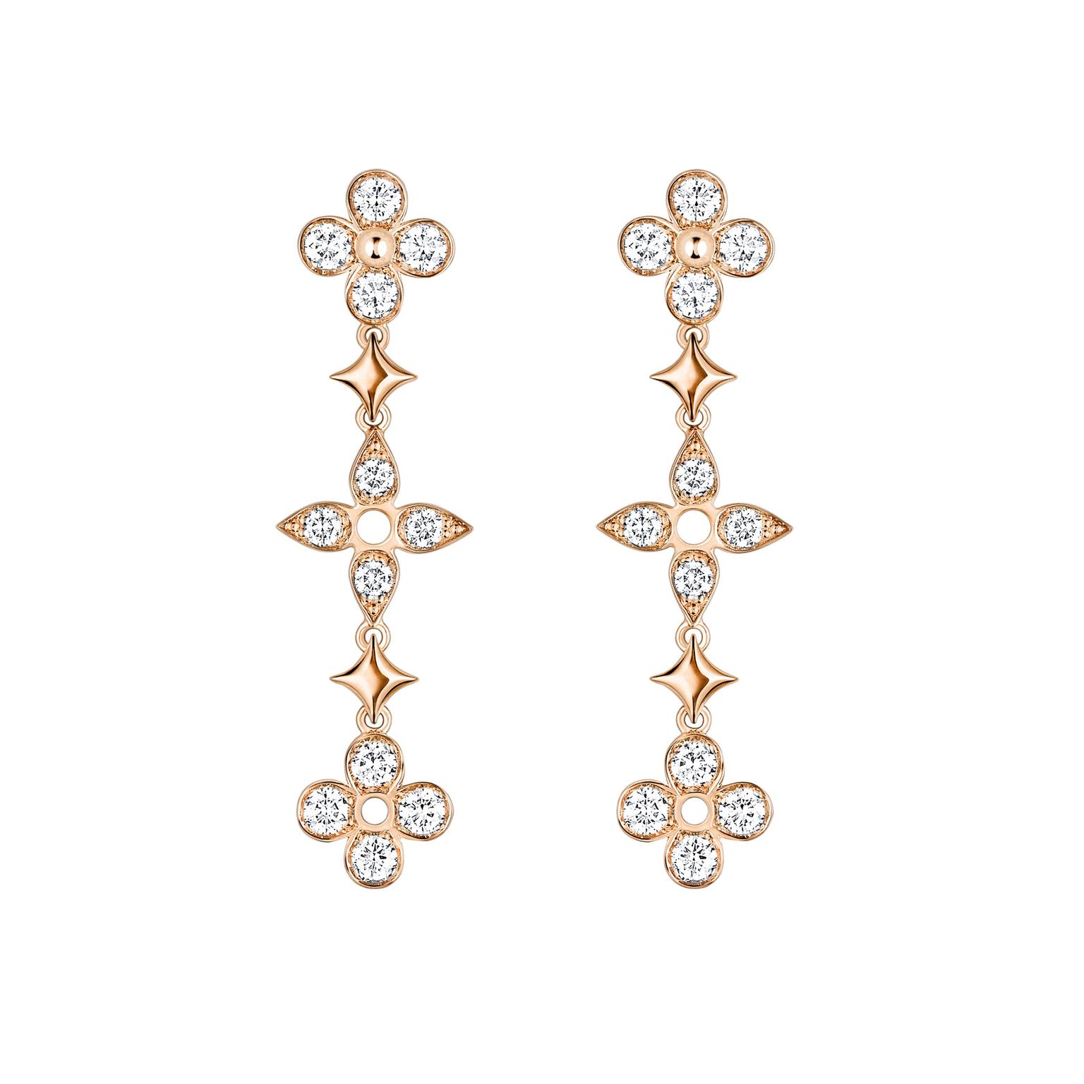 Louis Vuitton Enamel Sweet Monogram Earrings - Pink, Brass Drop
