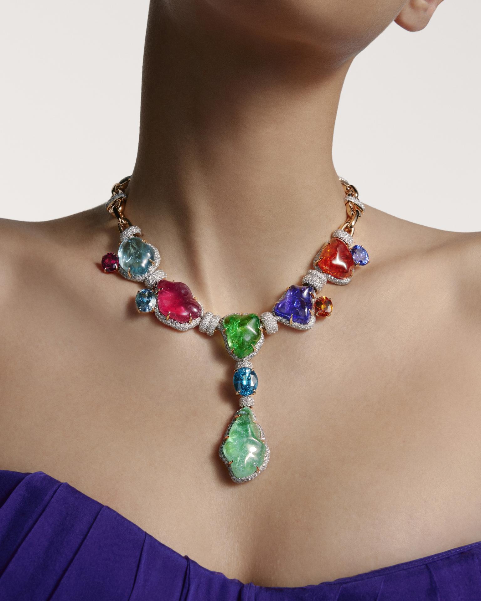 Barocco Necklace by Pomellato - High Jewellery collection 2024 on model