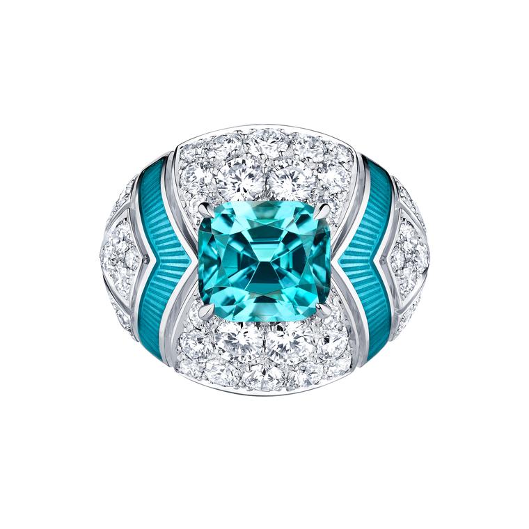 Louis Vuitton LV Diamonds V Ring, Platinum