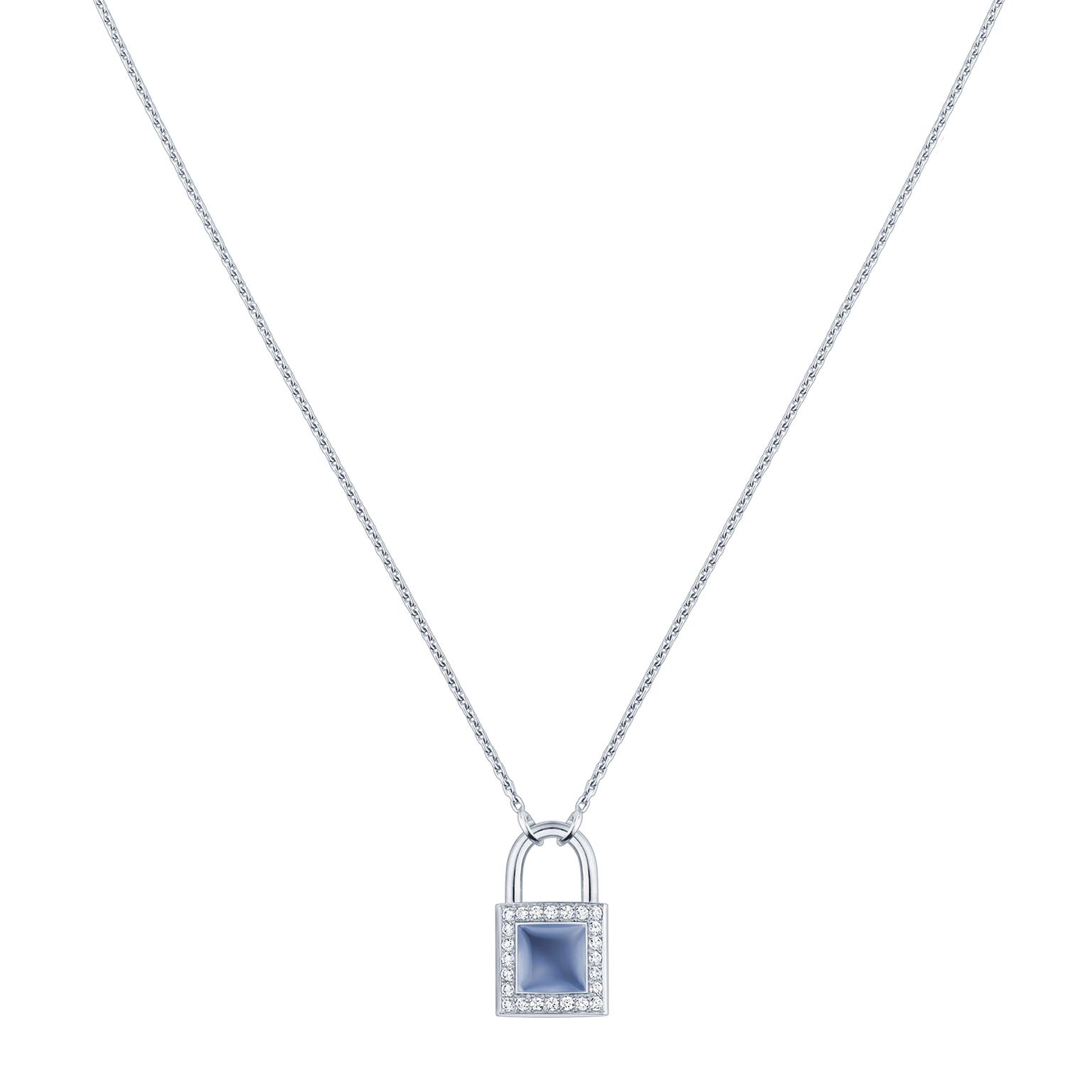 Lockit blue chalcedony pendant with diamonds, Louis Vuitton