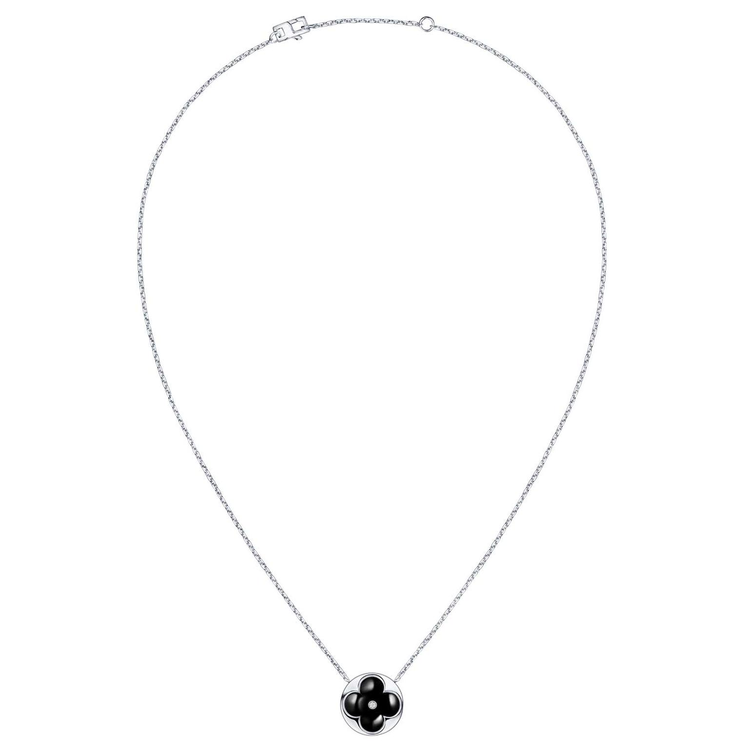 Onyx Diamond Blossom necklace, Louis Vuitton