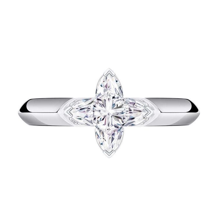 Louis Vuitton Monogram Star diamond solitaire engagement ring