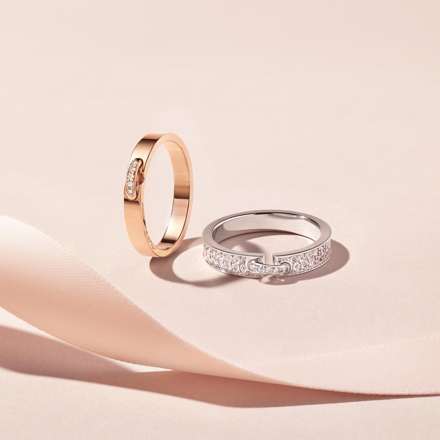 Empreinte wedding band, pink gold - Categories