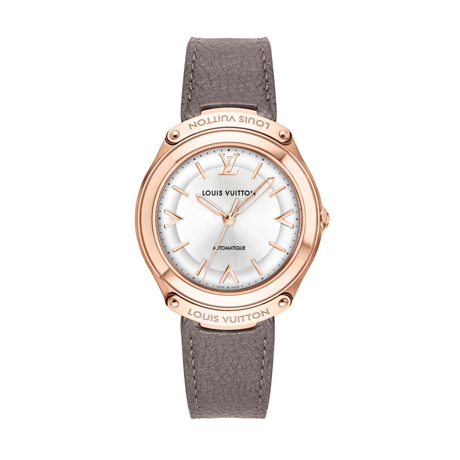 Preowned Louis Vuitton Tambour Chronograph Quartz White Dial Ladies Watch  Q132C