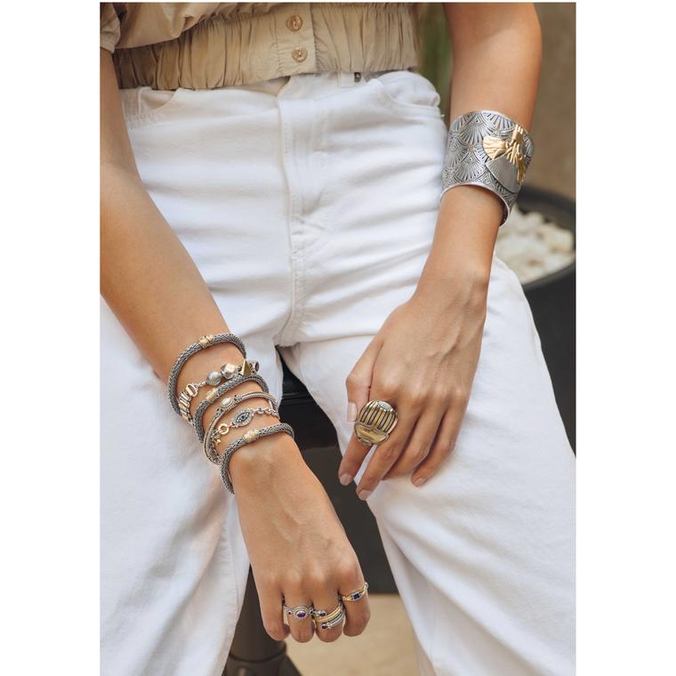 Wing Bracelet - Gold, Sterling Silver - Designer Bracelets | Azza Fahmy  Jewellery