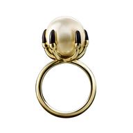 Ball Crusher South Sea pearl ring in yellow gold | Solange Azagury ...