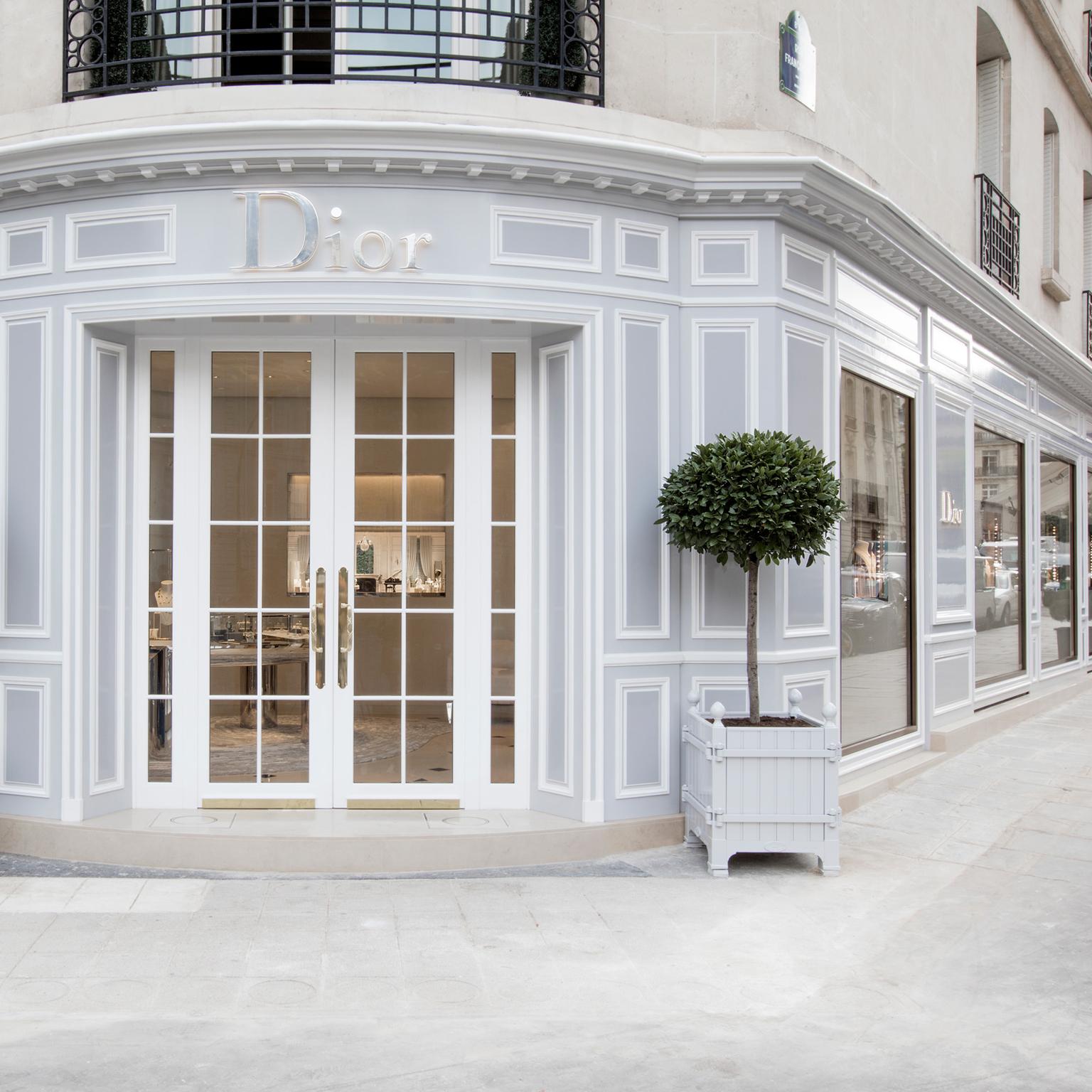 Luxury Boutique of Louis Vuitton at Montaigne avenue in Paris
