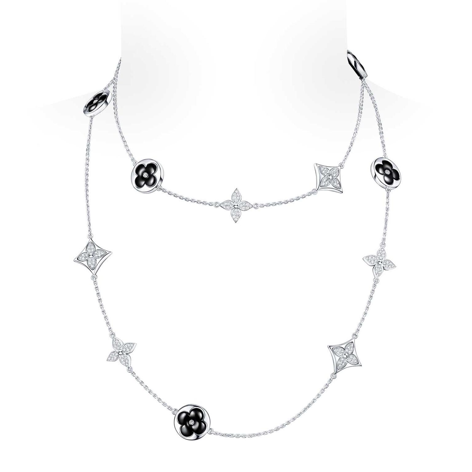Onyx Diamond Blossom sautoir, Louis Vuitton