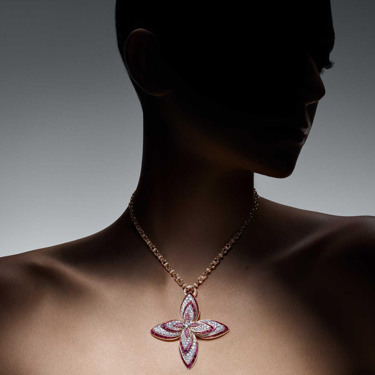 Louis Vuitton Flower Pendant Necklace