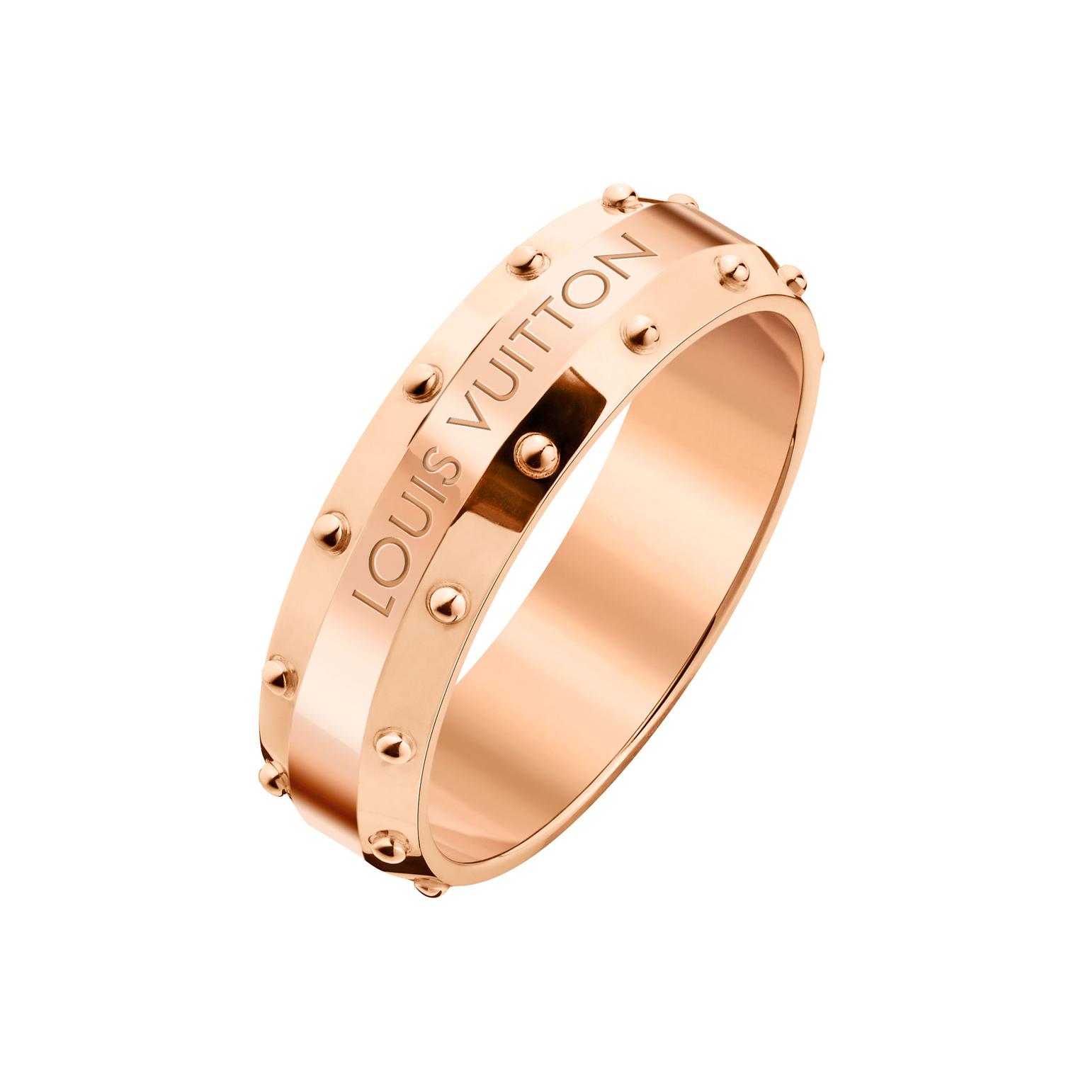 The Louis Vuitton Lockit Bracelet in Pink Gold.