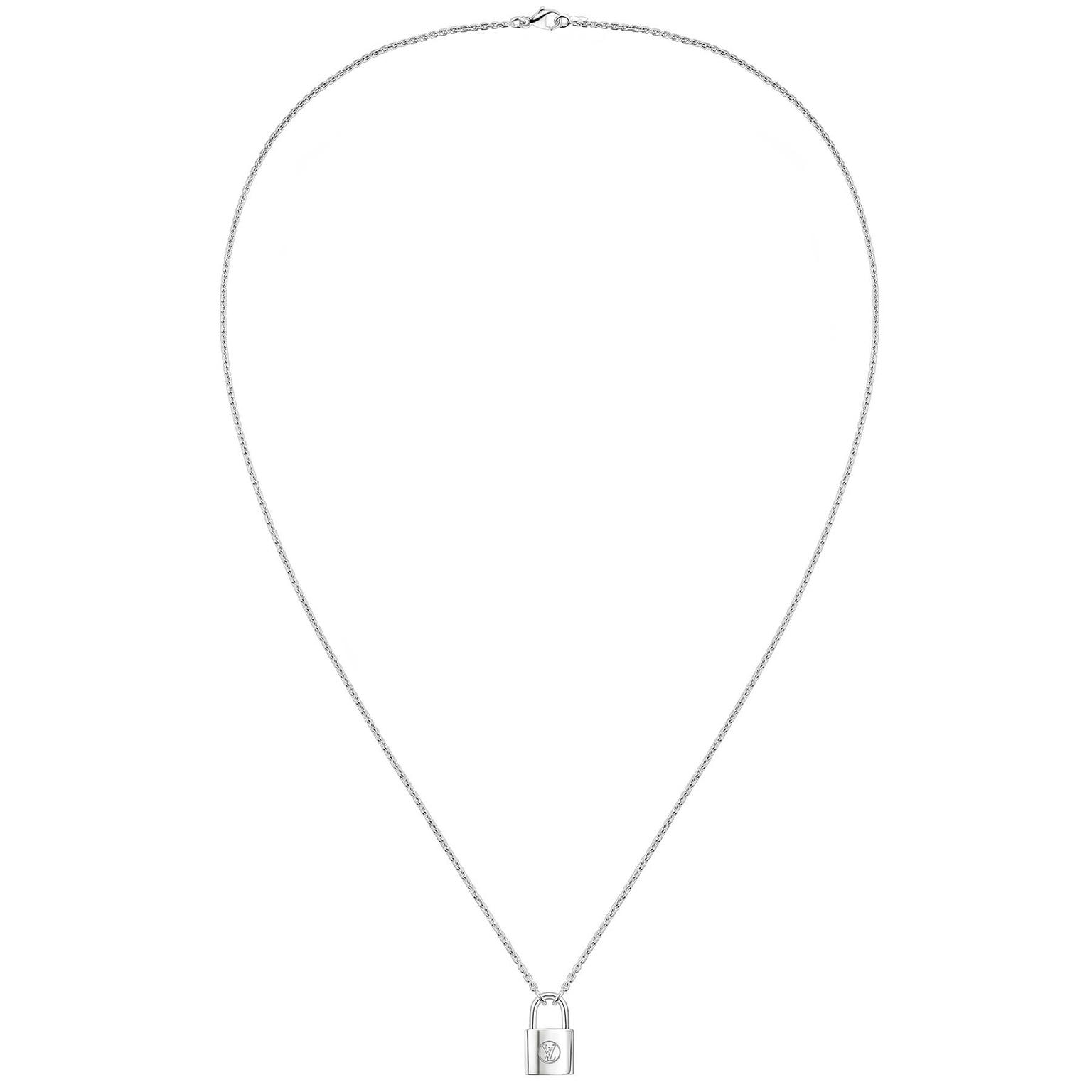 Louis Vuitton Silver Lockit Necklace UNICEF Collaboration Model