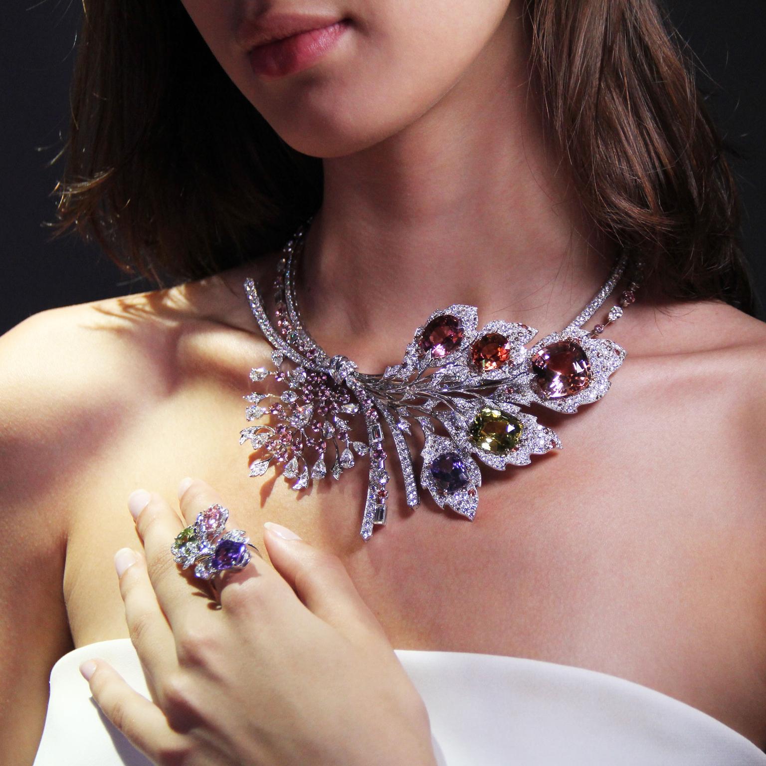 Est une fête Rhapsodie Transatlantique multi-coloured gemstone necklace, Chaumet