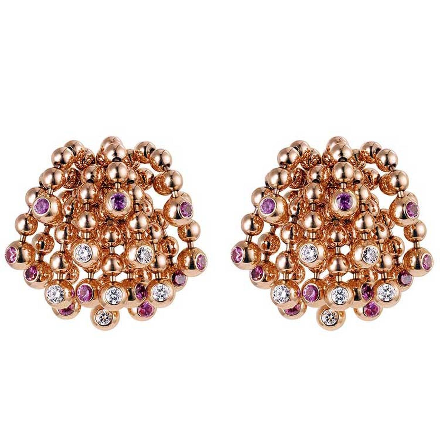 Cartier Paris Nouvelle Vague Sparkling rose gold earrings