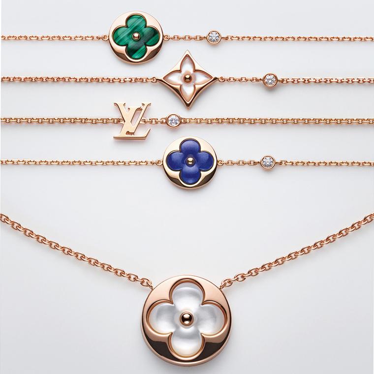 Louis Vuitton Color Blossom Mini Sun Ring, Pink Gold, Malachite and Diamond. Size 53