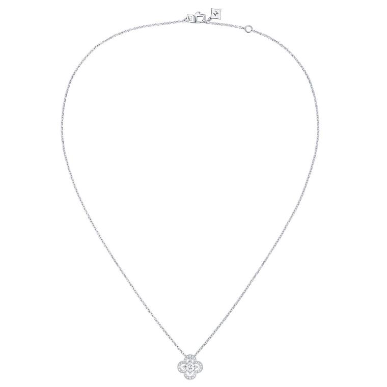 Louis Vuitton Color Blossom Neglige Necklace, White Gold And