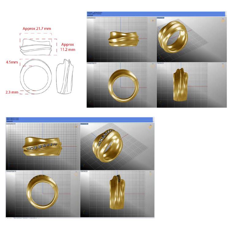 Louis Vuitton Earrings 3D model 3D printable