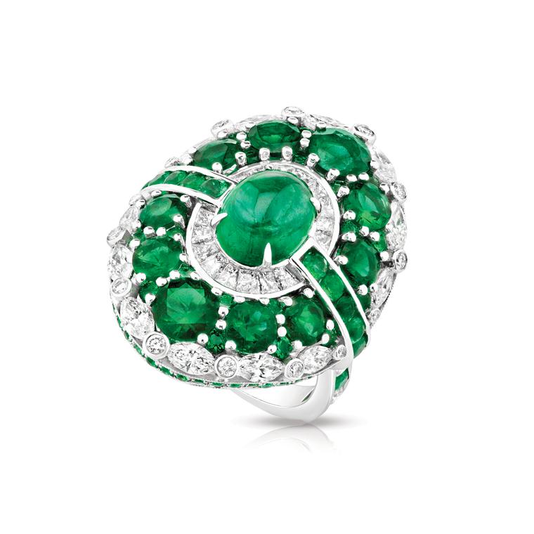 Aurora diamond and emerald ring | Fabergé | The Jewellery Editor