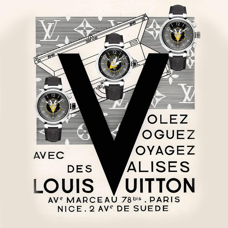 LOUIS VUITTON Louis Vuitton Escale Spin Time Blue Center Tourbillon Men's  Ti Pt Leather Watch Dial