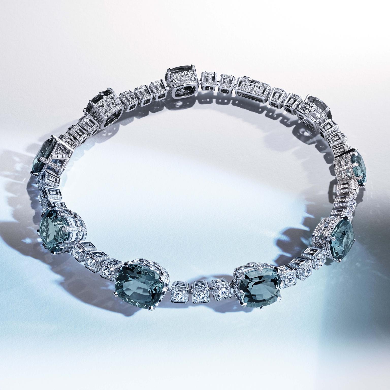 Louis Vuitton Riders of the Knights La Reine diamond and aquamarine necklace, Louis Vuitton